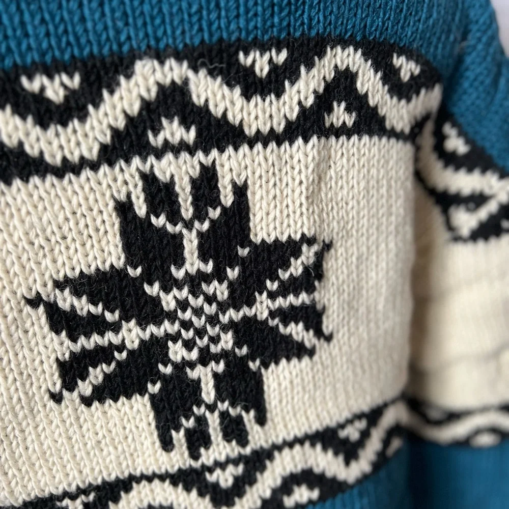 SUNDANCE Nordic wool zip up cardigan